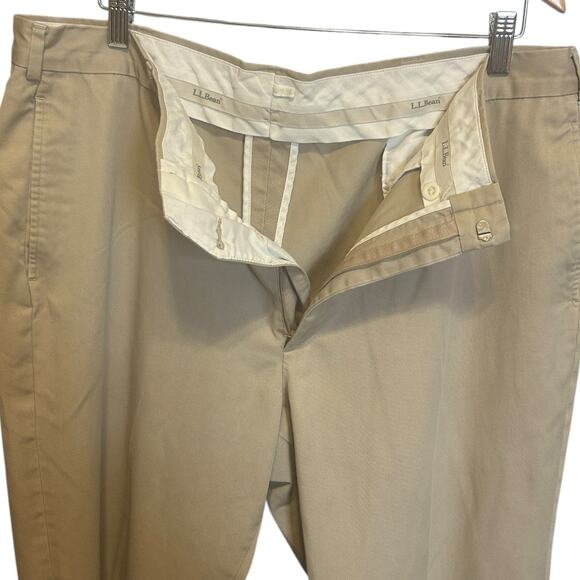 VTG LL Bean Men Chino Pants 40 Khaki Classic‎ Minimalistic Preppy Office Travel - Picture 4 of 7